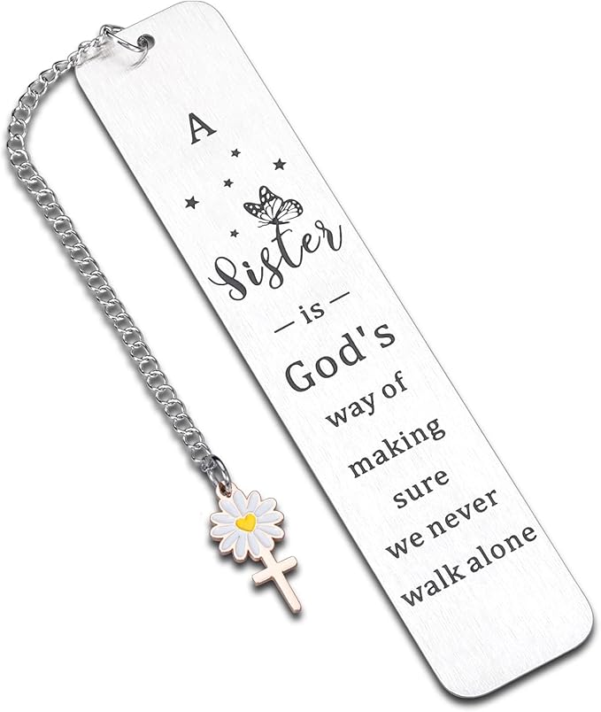 Sister Gifts from Sister Gifts for Women Christmas Stocking Stuffers White Elephant Valentine Sisters in Law Birthday Bridal Shower Soul Secret Sisters Baptism Christian Bookmark Gift for College Girl