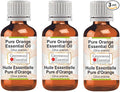 Greenwood Essential Pure Orange Essential Oil (Citrus sinensis) Steam Distilled (Pack of Three) 100ml X 3 (10.1oz)