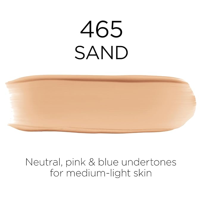 L'Oreal Paris Makeup Infallible Up to 32 Hour Fresh Wear Lightweight Foundation, 465 Sand, 1 Fl Oz, Packaging May Vary