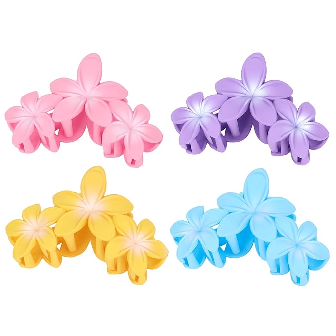 Ondder 4 Pcs Matte Large Claw Clips for Women & Girls - Non-Slip Strong Hold for Thick Hair, 4.5 Inch Big Jaw Clips