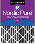 Nordic Pure 20x25x4 Pleated Plus Carbon Air Filters MERV 8 1 Pack by NordicPure