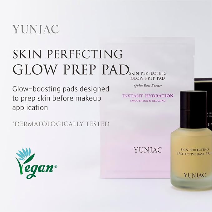 Skin Perfecting Glow Prep Pad (45pads) – Vegan Cotton Toner Pads for Smooth Texture & Makeup-Ready Ready glass skin – 3 Pads x 15ea