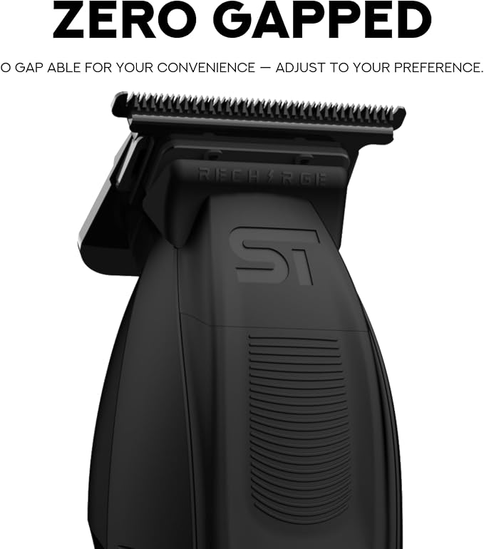 Supreme Trimmer Recharge ST777 – Professional Barber Trimmer with 2 Removable Batteries | 8000 RPM Motor, Zero Gap DLC Blades, Smart Charging Dock, USB-C Fast Charge