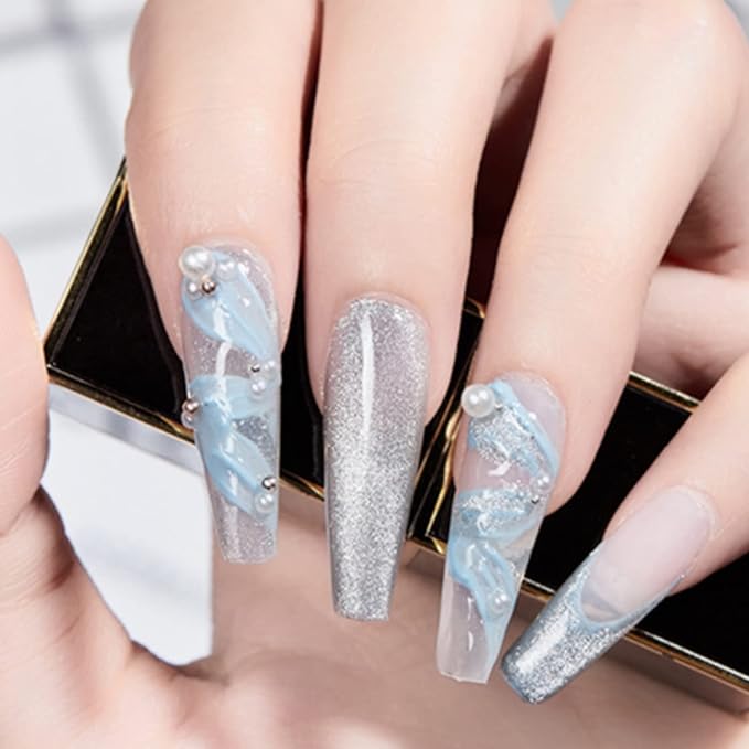 Wokoto 8 Pc Ombre Nail Brush Set - Acrylic & Gel Nail Art Kit with Gradient Painting & Flower Drawing Brushes