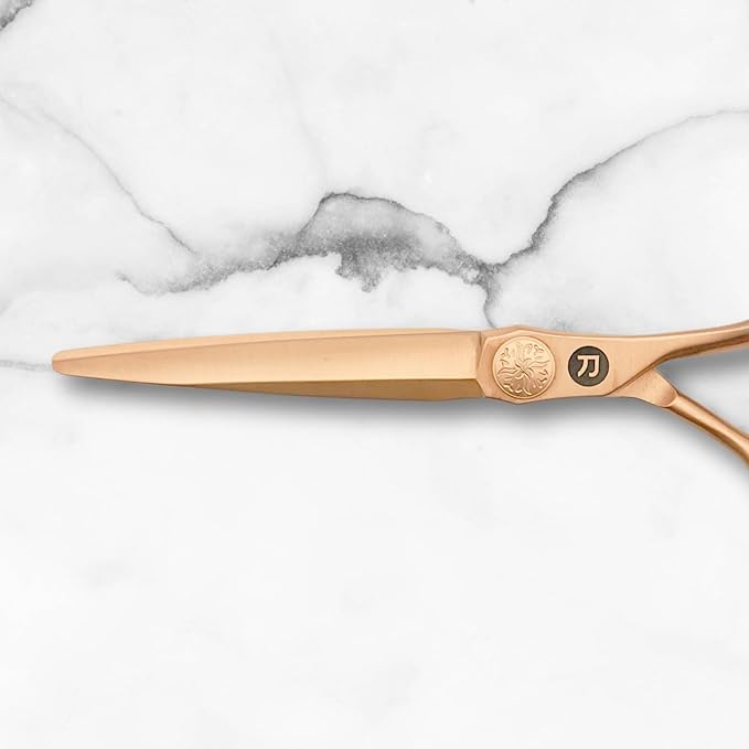 Saki Shears Gold Hair Cutting Shears Professional - 6 Inch Hairdresser Gold Scissors - Japanese Steel VG10 - Hair Salon Scissors