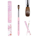 Acrylic Nail Brush Size #10, 100% Pure Kolinsky Nail Art Brushes for Acrylic Application, Sturdy Starry Handle Oval Shaped Nail Design Tools for Professional Manicure DIY, Pink