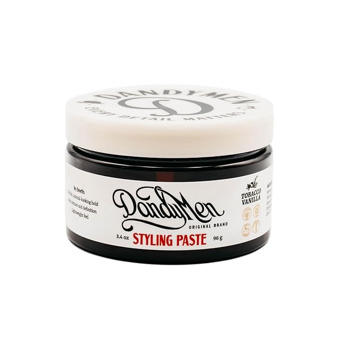 Styling Paste – Medium Hold with Flexible Control and Natural Shine – Enriched with Beeswax & Pro-Vitamin B5 – 3.4 oz (1-pack, Tobacco Vanilla)