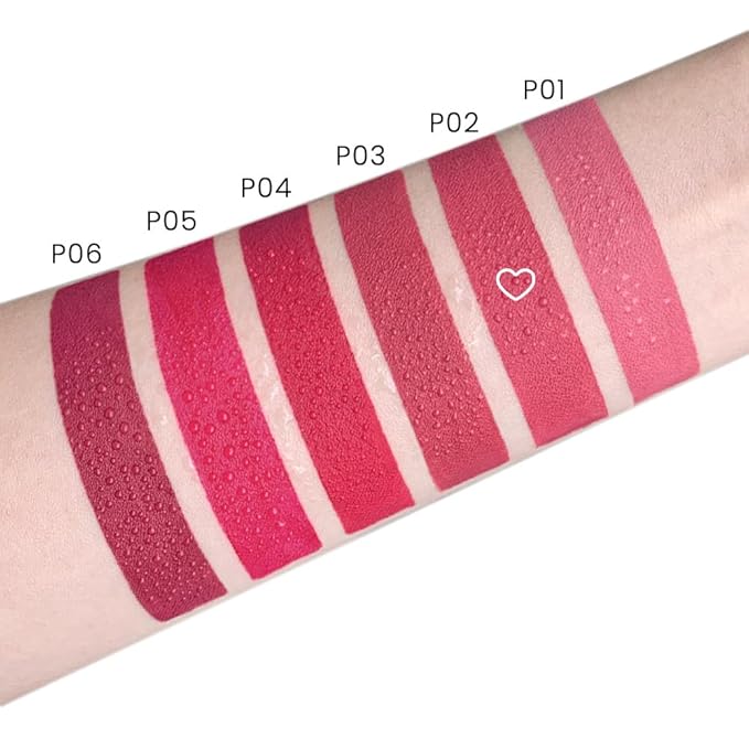 evpct 1Pcs Sweet Pink Lipstick, Silky Velvet Matte Lipstick Pack Sets for Women, Long Lasting Smudge Proof Lipstick Lip Stain Makeup Kit matte lipstick 24 hours original P02