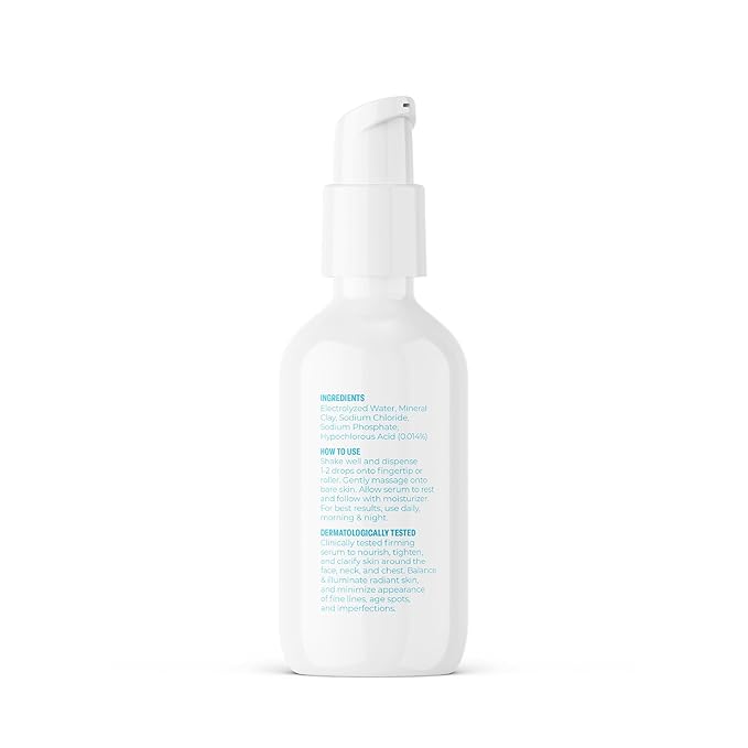 BRIOTECH Renew Serum, Hypochlorous Acid Mineral Gel, Soften Fine Line Appearance, Smooth Skin for Face, Neck, Chest, Spot Corrector, Soothe Redness, Vegan, 2 fl oz
