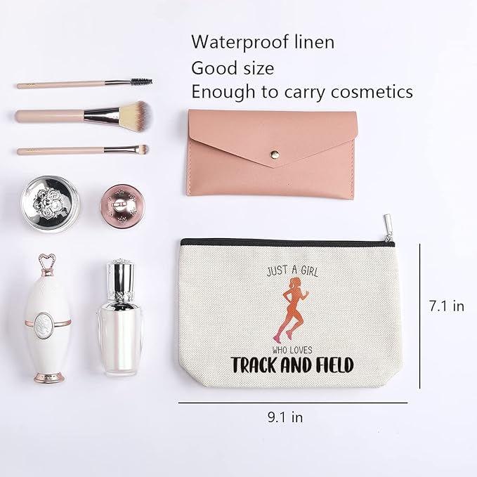 Running Gifts Running Pouch Bag for Women Running Lovers Gifts Running Makeup Bag Birthday Christmas Running Gifts for Her Female Friend Sister Coworker BFF Besties