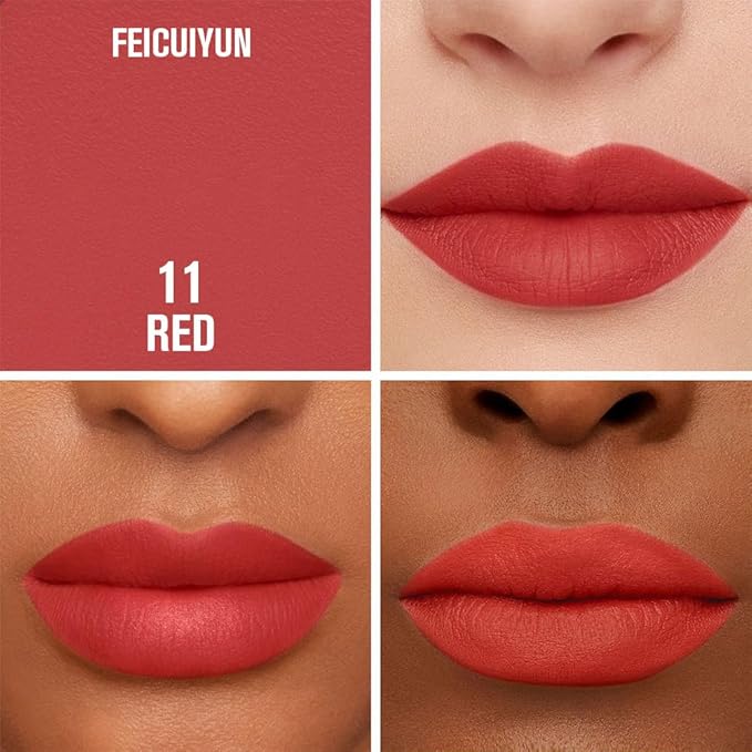 Matte Calligraphy Liquid Lip Liner Lipstick Pencil, Red Long-Lasting Transfer-Proof Lip Stain, Lightweight Lipstick, Sheer Buildable Color, Fades to a Natural Wash of Colors