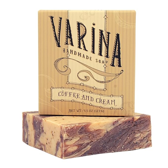 Natural Coffee Cream Bar Soap - Gentle Cleansing for Sensitive Skin, Earthy Scents - 3 Pack