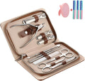 Stainless Steel Nail Clippers Toenail ingrown Clipper Set 15in 1 Pedicure Personal Care Tool Thick toenail Nail File Foot File Cuticle Remover-Heel Scraper and Foot Scrub Cuticle Remover