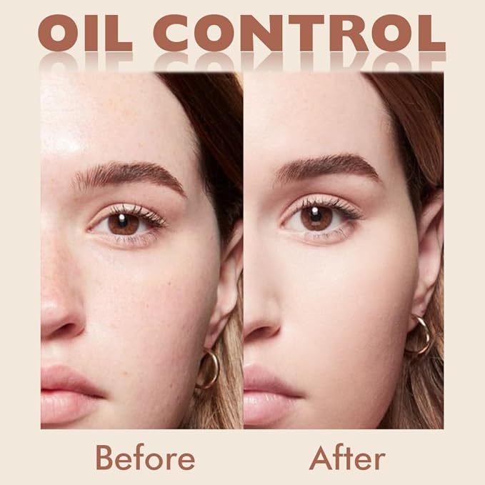 Oil Control Matte Perfection Face Powder Compact For Women, Matte Smooth Flawless Setting Powder Makeup, Polvo Compacto De Maquillaje, Waterproof Long Lasting, 0.35Oz (20 Ivory, 1)
