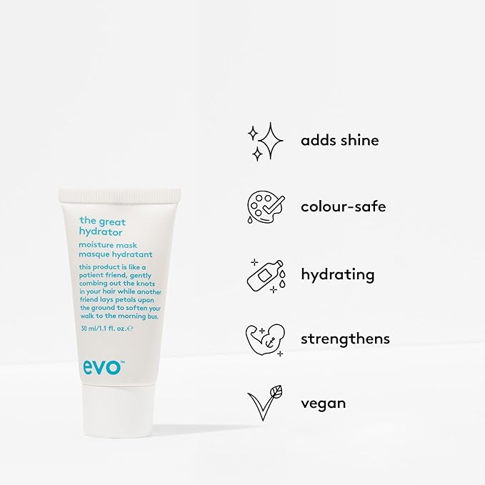 Evo The Hydrate Introduction Haircare Gift Set - Therapist Hydrating Shampoo & Conditioner, Head Mistress Cuticle Sealer and The Great Hydrator Moisture Mask