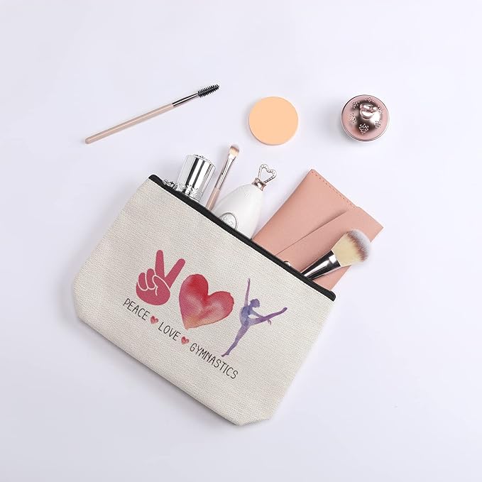 Gymnastics Stuff Gymnastic Makeup Bag Inspirational Gymnastics Lover Gifts Gymnastic Coach Gift Birthday Gifts for Her Female Gymnastics Athletics Coach Friend Sister