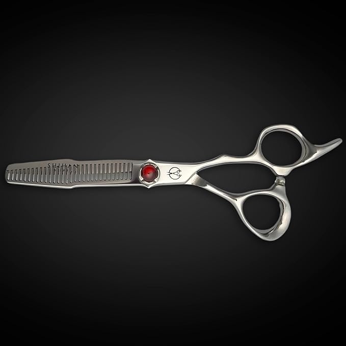 5.5" VG10 Steel Professional Thinning Shears - Red Moon - (Hair Thinning Scissors)