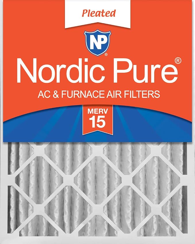 Nordic Pure 16x24x4 Pleated MERV 15 Air Filter 1 Pack by NordicPure