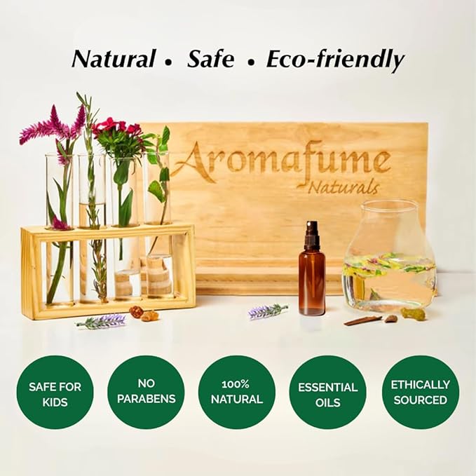 Eucalyptus & Mint Room, Linen & Pillow Spray by Aromafume | 100ml/3.38fl oz | with Pure Eucalyptus & Mint Essential Oil | Aromatherapy | Mist for Bedding, Fabrics