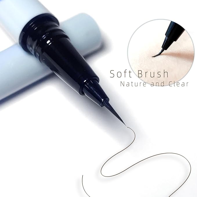 Ultra-fine Eyebrow Pen - Waterproof Lift & Snatch Liquid Eyebrow Pen, 5 Colors - Dark Brown, Long Lasting Smooth Soft Eye Brow Tint