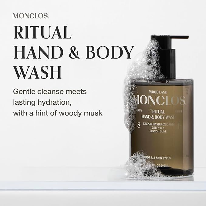 Ritual Hand & Body Wash (16.9 fl oz) - Hydrating pH-Balanced Body Cleanser with Olive Oil, 8-Complex Hyaluronic Acid, and Ceramides for Smooth and Comfortable Skin