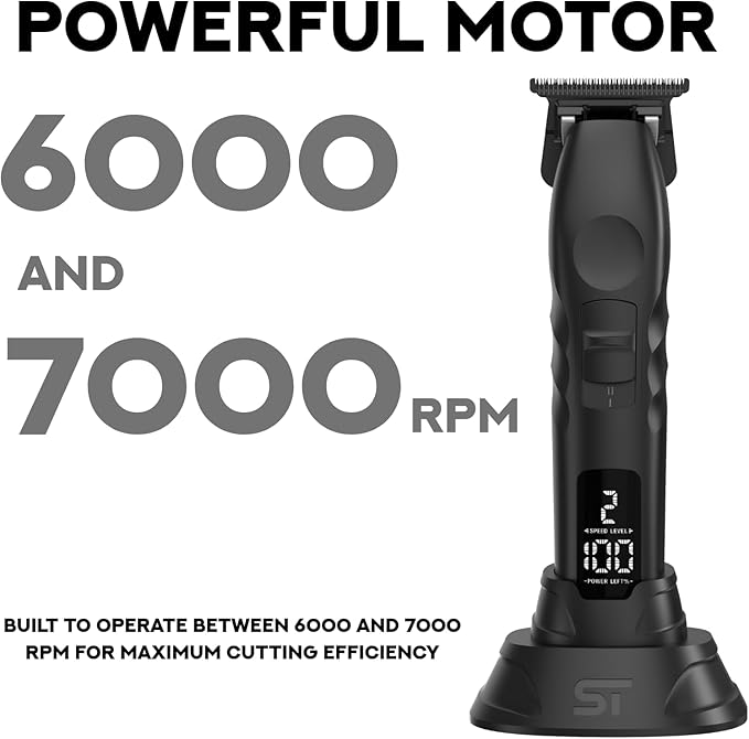Supreme Trimmer 2Spee ST622 – Cordless Beard & Hair Trimmer for Men | 2-Speed Motor, 180 Min Runtime, Zero-Gap Adjustable Blade, Digital Display, Removable Blade Design