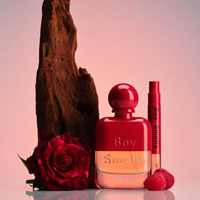 Boy Smells Red Hot Travel Spray – Raspberry, Rose, Incense and Cedarwood Scent – Spicy Fruity Unisex Perfume – Long Lasting Travel Size Spray – 10ml