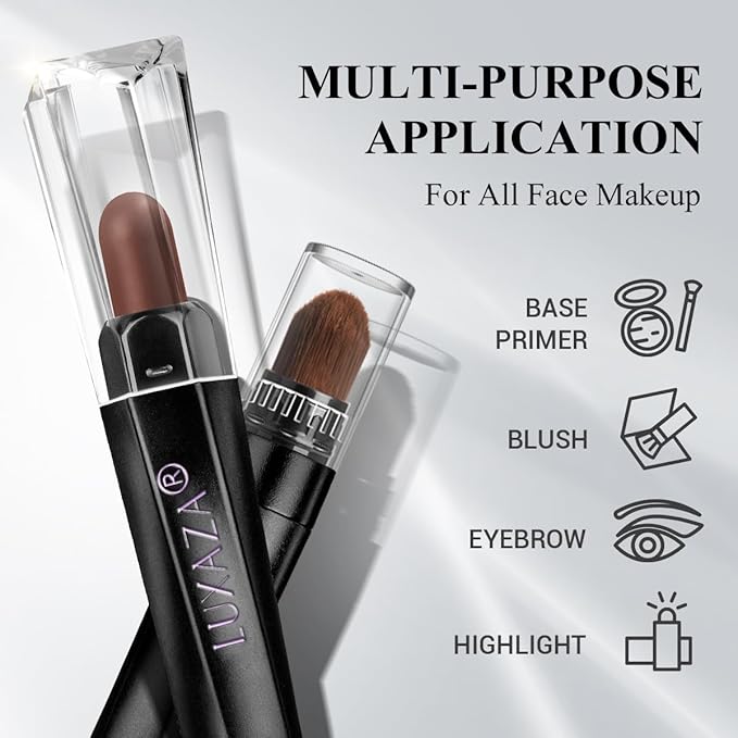 Brown Eyeshadow Stick Makeup Set 3PCS, Neutral Shimmer And Matte Cream Eye Shadow Palette, Metallic Bronze Smoky Eyeliner Brightener Crayon Kit, Ideal Gift for Women -Cocoa Island Matte