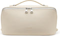 EACHY Makeup Bag,Large Capacity Travel Makeup Bag,Waterproof Portable Open Flat Toiletry Bag Cosmetic Bag with Divider and Handle
