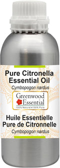 Greenwood Essential Pure Citronella Essential Oil (Cymbopogon nardus) Steam Distilled 630ml (21.3 oz)