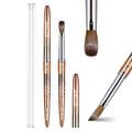 Acrylic Nail Brush Size 10, 100% Real Kolinsky Art Nail Brush for Acrylic Powder Application, Handmade Women Manicure Nail Extension Tool for Professional DIY Home Salon and Beginners
