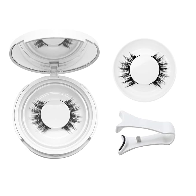 Hunnyfit Magnetic Lashes, Magnetic Eyelashes with Applicator, Magnetic Eyelashes Natural Look,Reusable Magnet Lashes No Glue Needed Soft Lashes Kit(Simple)