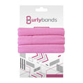 Burlybands Large Hair Ties for Thick, Heavy or Curly Hair - Non-Slip, Non-Damage, Seamless Women's Ponytail Scrunchies - Pink 3 Pcs