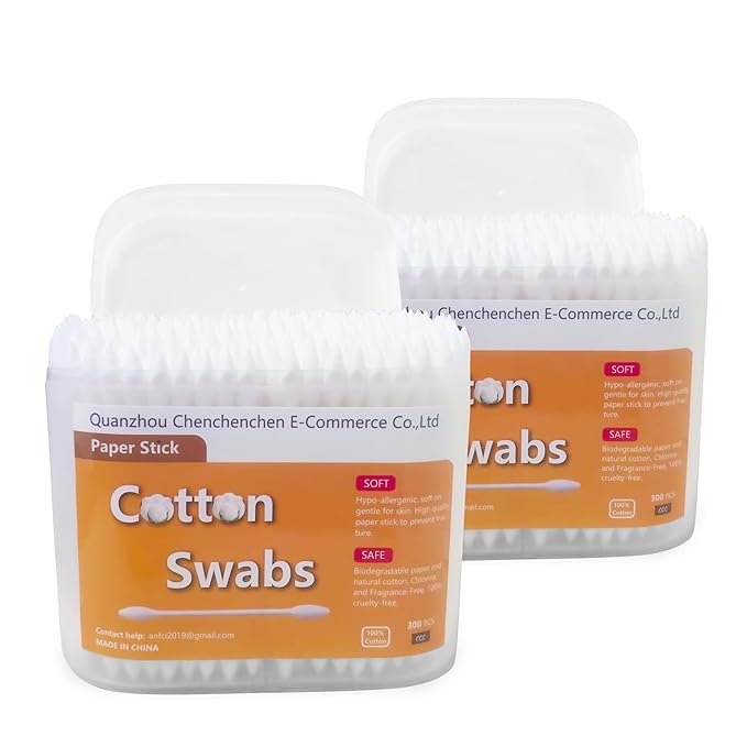 600pcs Precision Tip Cotton Swabs/Double Pointed Cotton Buds for Makeup