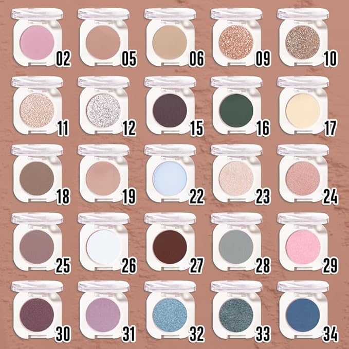 Rosy Brown Matte Single Eyeshadow, Lightweight Blendable Mini Eye Shadow for Older Women, Monochrome Eyeshadow Palette Makeup Pigmented Waterproof, Vegan & Cruelty-Free, 05