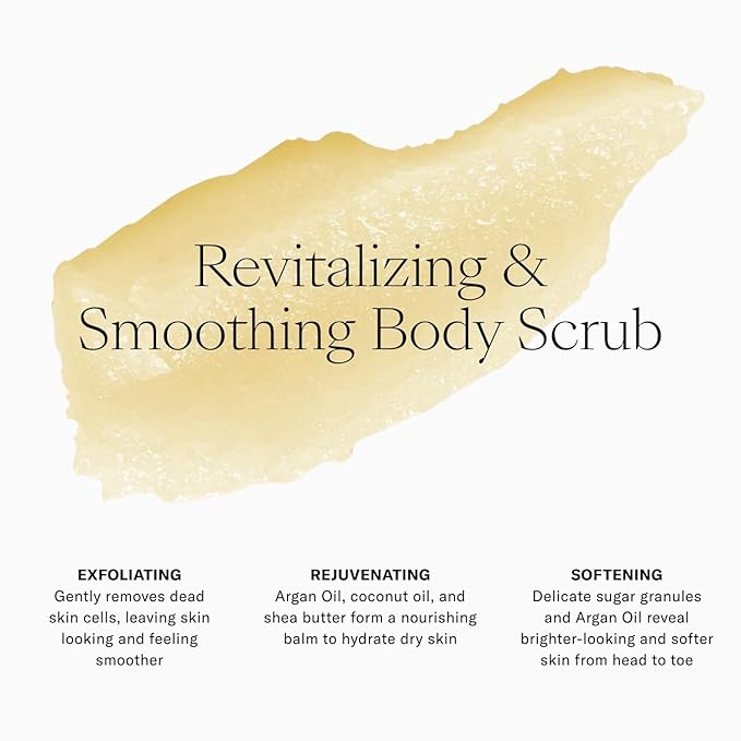 Josie Maran Bod Squad Body Care Set - Includes Argan Sugar Scrub & Body Butter - Nourishes Skin with Gentle Exfoliation and Intense Hydration - Unscented (2 Count)