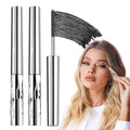 2 PCS Iron Wand Mascara Waterproof, Metal Wand Mascara Tubing, Long Lasting 3D Curling Eyelash, Eyes Makeup Smudge-Proof Separated Lashes Natural Length (Black)