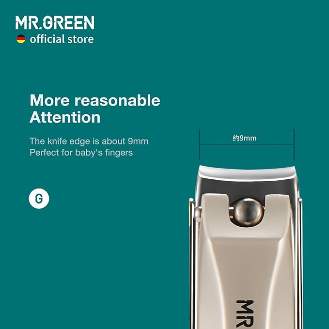 MR.GREEN Baby Safety Nail Clippers Nail Care Clippers Fingernail Cutter Newborn Baby Convenient Nail File Manicure Tools (Parent Child Nail Clipper+Nano Glass File)