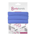 Burlybands Large Hair Ties for Thick, Heavy or Curly Hair - Non-Slip, Non-Damage, Seamless Women's Ponytail Scrunchies - Pastel Blue, 3 Pcs