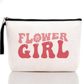 Flower Girl Proposal Flower Girl Gift Makeup Bag Wedding Gifts Bridal Party Gifts Cosmetic Bag for Women Bridesmaid Gifts Zipper Pouch Bag Bridal Shower Gifts Travel Toiletry Bag Wedding Party Gifts