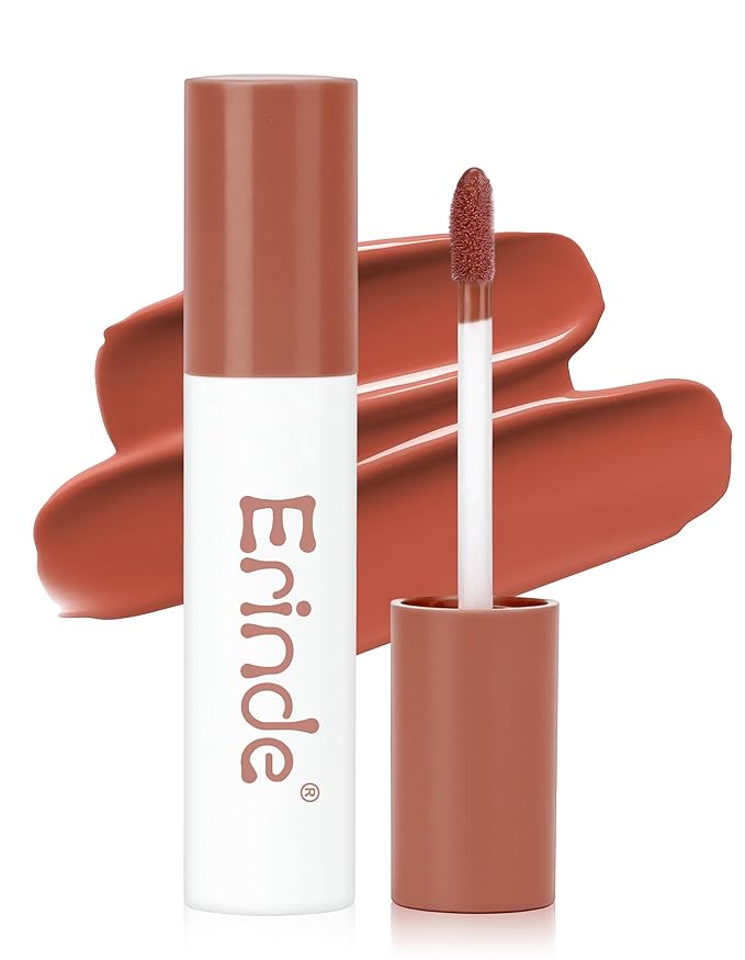 Erinde Lips Staining Lip Oil, Glossy Lip Stain, Long-Lasting Lightweight Lip Staining Oil, Moisturizing Plumping Hydrating Glossy Lip Tint, Vegan & Cruelty-Free, 05