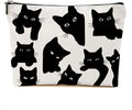 Funny Black Cat Makeup Bags for Women - Cat Gifts for Women Cats Lovers, Cats Mom Gifts Cosmetic Bag Travel Organizer Zipper Friendship Christmas Birthday Gift