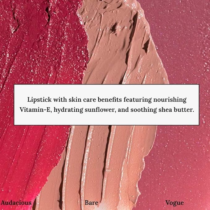 Red Apple Lipstick Audrey Lipstick for Women - Vegan Gluten Free Natural Makeup, Semi-Sheer Hydrating Lip Stick - Organic Lip Gloss with Aloe & Almond Oil
