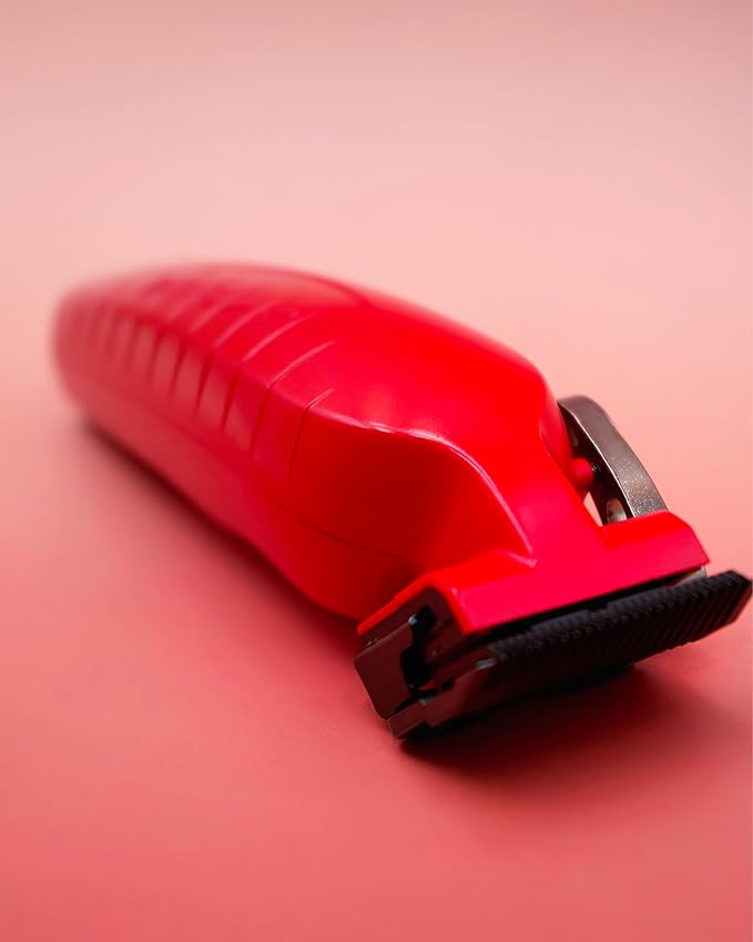 Supreme Trimmer Vader Clipper with DLC Taper Blade STC5098 | 210 Min Run Time 7500 RPM Hair Trimmer | Professional Brushless Motor Barber Clipper | Red