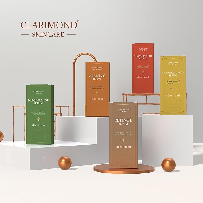 CLARIMOND Niacinamide Serum with Green Tea extract | 5% Niacinamide & Hyaluronic Acid | Hydration, Pore Refinement & Oil Control | Lightweight, Calming Formula for All Skin Types