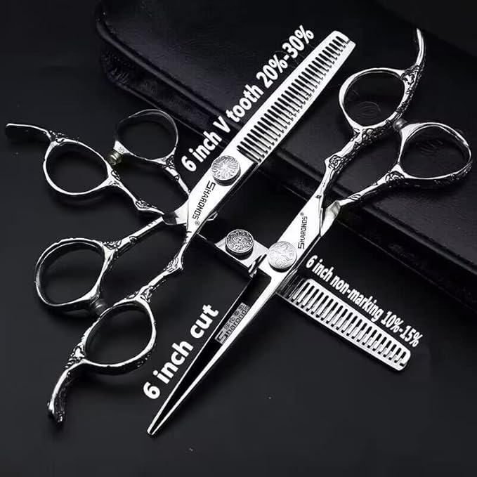 6/7/7.5/8/9-inch professional hair clipper set, stainless steel sharp hair clippers, hairdresser specific scissors