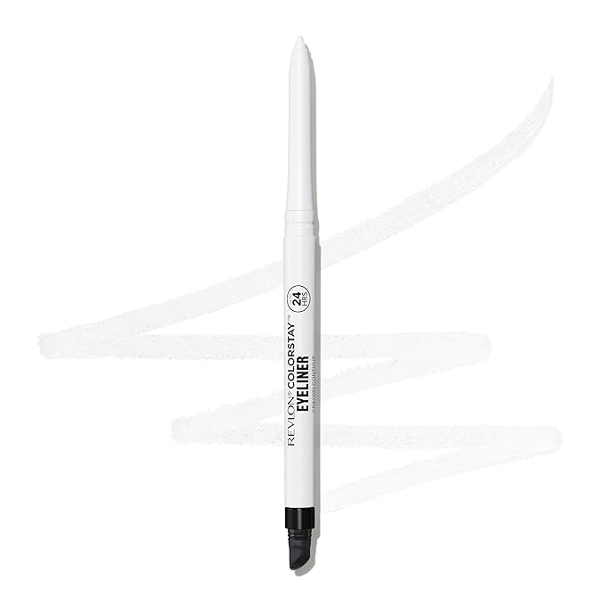 REVLON ColorStay Pencil Waterproof Eyeliner, Smudge-Proof, Eye Makeup with Built-In Sharpener, Stocking Stuffer for Women, 215 White, 0.01 oz