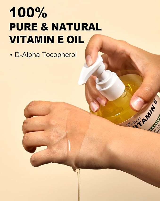 Vitamin E Oil 16 Fl Oz Organic Vitamina E Oil for Skin 85,000 IU Bulk Vitamine oils for Scars Hair,Face,Nail,Cold Pressed Hexane Free Formula Liquid Perfect Scalp Care Bath and Body oils