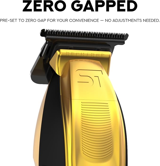 Supreme Trimmer Recharge ST777 – Professional Barber Trimmer with 2 Removable Batteries | 8000 RPM Motor, Zero Gap DLC Blades, Smart Charging Dock, USB-C Fast Charge