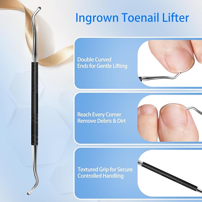 Toenail Clippers for Seniors Ingrown Thick Nails,Heavy Duty Super Sharp Podiatrist Wide Jaw Nail Clippers Set for Men Women,Large Nail Cutter Long Handle with Slanted Curved Blade,6PCS